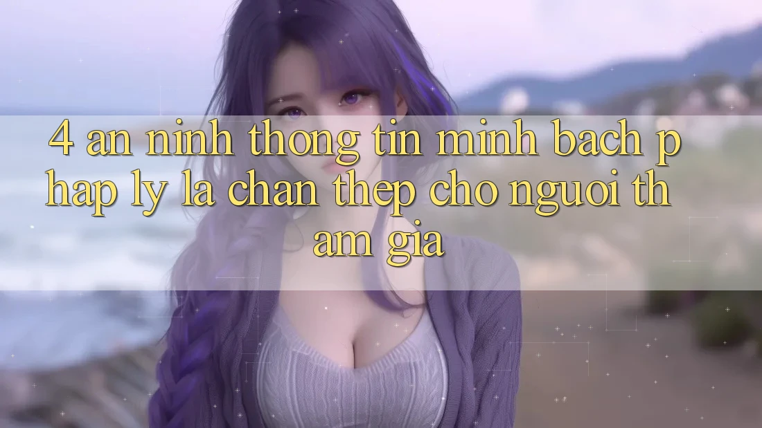 4. An ninh Thông Tin & Minh bạch Pháp Lý: Lá Chắn Thép Cho Người tham gia