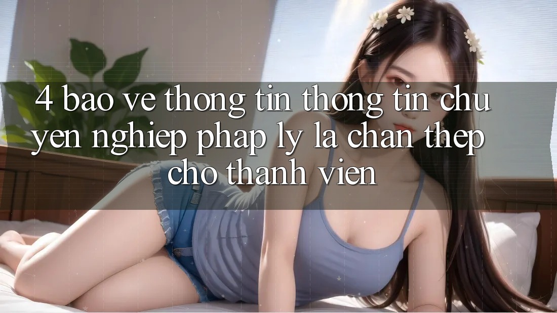 4. Bảo vệ thông tin Thông Tin & Chuyên nghiệp Pháp Lý: Lá Chắn Thép Cho Thành viên