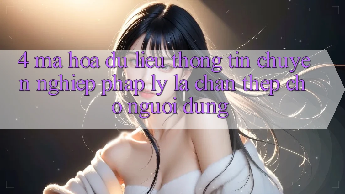 4. Mã hóa dữ liệu Thông Tin & Chuyên nghiệp Pháp Lý: Lá Chắn Thép Cho Người dùng