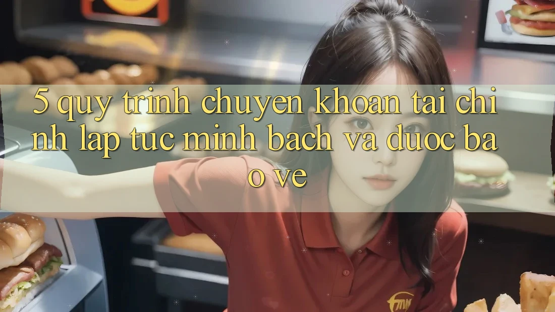 5. Quy Trình Chuyển khoản Tài Chính: Lập tức, Minh Bạch Và Được bảo vệ
