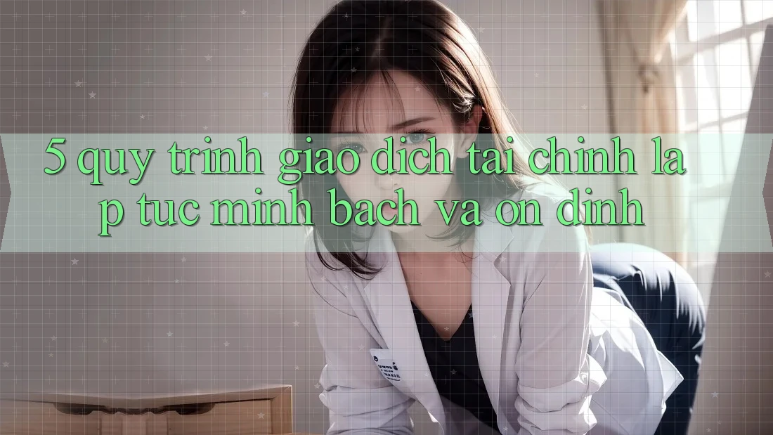 5. Quy Trình Giao Dịch Tài Chính: Lập tức, Minh Bạch Và Ổn định