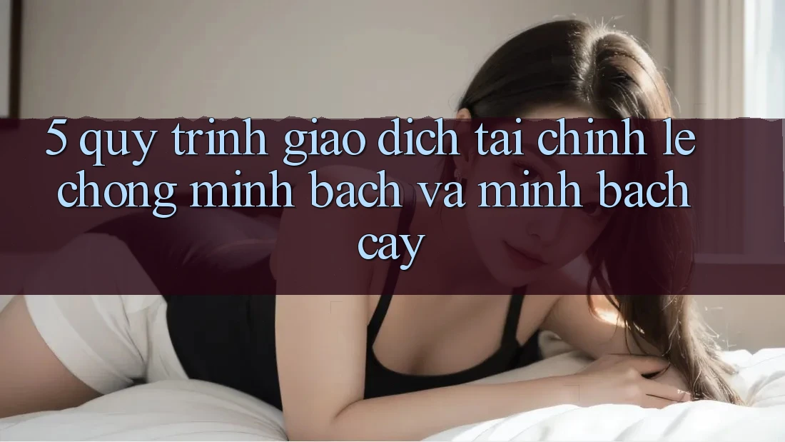 5. Quy Trình Giao Dịch Tài Chính: Lẹ Chóng, Minh Bạch Và Minh bạch cậy